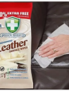 2 X 70 GREEN SHIELD LEATHER SURFACE CONDITIONING WIPES LARGE SOFA CAR BAG CHAIR - Image 2